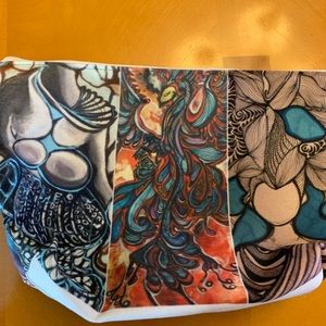 One of a kind canvas bag- 3 prints of paintings